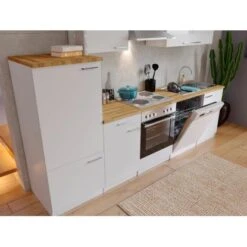 Respekta Economy Küchenzeile KB280WW 280 Cm Weiß -Grohe Store 11209 4384 neu KB280WWG 03