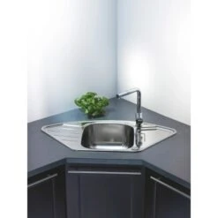 OBI Eckeinbauspüle Canto Basic 92 Edelstahl Eckig -Grohe Store 135446 picture 3