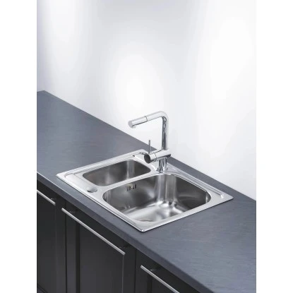 OBI Einbauspüle Quadra Duo 62 Edelstahl Eckig 3 OBI Einbauspüle Quadra Duo 62 Edelstahl Eckig – Bild 3