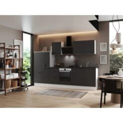 Respekta Selection Küchenzeile Elisabeth RS310WGH 310 Cm Grau-Weiß