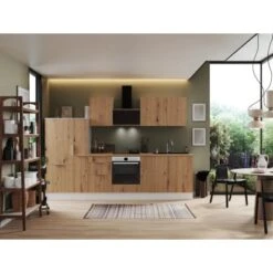 Respekta Selection Küchenzeile Elisabeth RS310WAH 310 Cm Artisan Eiche Nb.-Weiß -Grohe Store 145371 4384 4