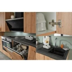 Respekta Selection Küchenzeile Elisabeth RS310WAH 310 Cm Artisan Eiche Nb.-Weiß -Grohe Store 145371 4384 5