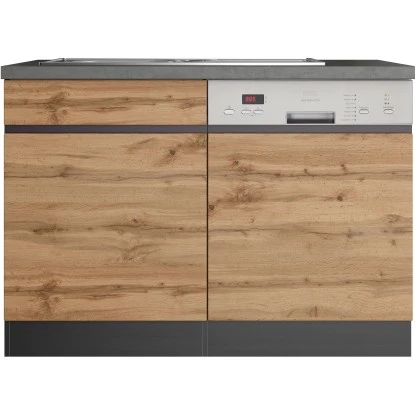 Held Möbel Spülenunterschrank Turin 120 Cm Mit GSP-Blende Wotaneiche/Graphit 2 Held Möbel Spülenunterschrank Turin 120 Cm Mit GSP-Blende Wotaneiche/Graphit – Bild 2