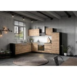 Held Möbel Küchen-Eckschrank Turin 120 Cm Wotaneiche/Graphit -Grohe Store 189465 11016600 AB 13 1