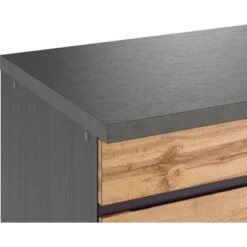 Held Möbel Küchen-Eckschrank Turin 120 Cm Wotaneiche/Graphit -Grohe Store 189465 11016600 CU 04