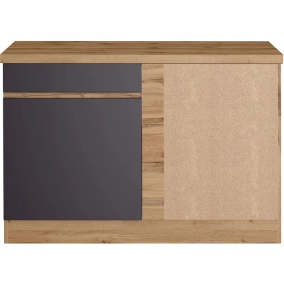 Held Möbel Küchen-Eckschrank Turin 120 Cm Graphit/Wotaneiche 2 Held Möbel Küchen-Eckschrank Turin 120 Cm Graphit/Wotaneiche – Bild 2