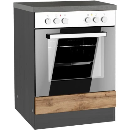 Held Möbel Herdumbauschrank Turin 60 Cm Wotaneiche/Graphit 1 Held Möbel Herdumbauschrank Turin 60 Cm Wotaneiche/Graphit