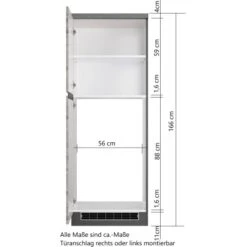 Held Möbel Kühlschrankumbauschrank Turin 60 Cm Wotaneiche/Graphit -Grohe Store 189536 11016600 VM 08