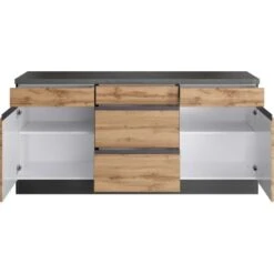 Held Möbel Küchenunterschrank Turin 180 Cm Wotaneiche/Graphit 12 Held Möbel Küchenunterschrank Turin 180 Cm Wotaneiche/Graphit -Grohe Store 189575 11016600 S 02