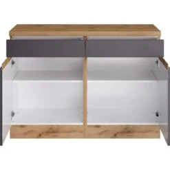 Held Möbel Küchenunterschrank Turin 120 Cm Graphit/Wotaneiche 12 Held Möbel Küchenunterschrank Turin 120 Cm Graphit/Wotaneiche -Grohe Store 189636 11016600 S 02