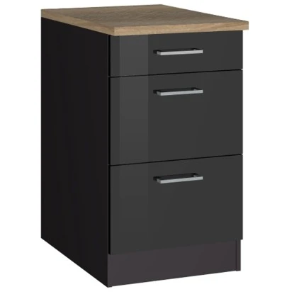 Held Möbel Küchenunterschrank Mailand 50 Cm M. Auszügen Hochgl. Graphit/Graphit 1 Held Möbel Küchenunterschrank Mailand 50 Cm M. Auszügen Hochgl. Graphit/Graphit