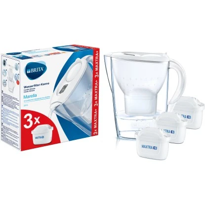 Brita Wasserfilter-Kanne Marella Weiß Inkl. 3 Maxtra+ 2 Brita Wasserfilter-Kanne Marella Weiß Inkl. 3 Maxtra+ – Bild 2