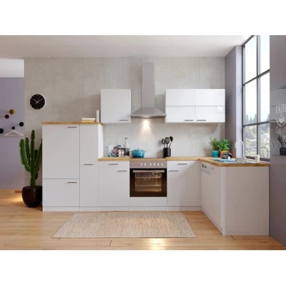 Respekta Winkelküche KBL310WWCG 310 X 172 Cm Weiß-Butcher Nussbaum 3 Respekta Winkelküche KBL310WWCG 310 X 172 Cm Weiß-Butcher Nussbaum – Bild 3