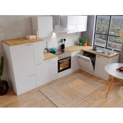 Respekta Winkelküche KBL310WWCG 310 X 172 Cm Weiß-Butcher Nussbaum 4 Respekta Winkelküche KBL310WWCG 310 X 172 Cm Weiß-Butcher Nussbaum – Bild 4