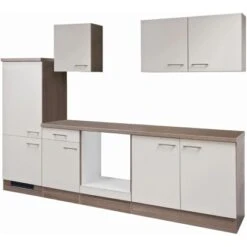 Flex-Well Exclusiv Küchenzeile Eico 270 Cm Ohne E-Geräte Magnolienweiß