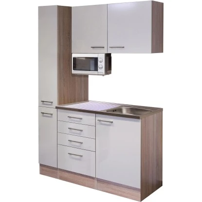 Flex-Well Singleküche 130 Cm Orlando Kaschmir Glanz-Sonoma Eiche 2 Flex-Well Singleküche 130 Cm Orlando Kaschmir Glanz-Sonoma Eiche – Bild 2