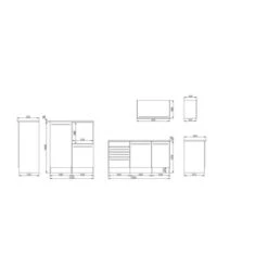 Respekta Premium Küchenzeile BERP290HWGC 290 Cm Grau Hochglanz-Weiß -Grohe Store 2696102 4384 3