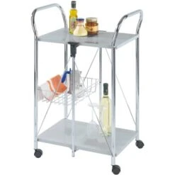 Grohe Store 8 Wenko Beistell- Und Küchenwagen Sunny Silber