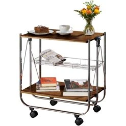 Grohe Store 6 Wenko Servierwagen Dinett Deluxe Nussbaum-Nachbildung