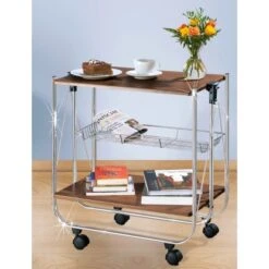 Wenko Servierwagen Dinett Deluxe Nussbaum-Nachbildung 5 Wenko Servierwagen Dinett Deluxe Nussbaum-Nachbildung -Grohe Store 3894458 1068 713003100 2