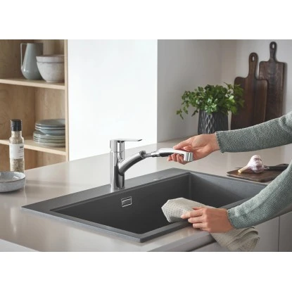 Grohe QuickFix Spültischarmatur Start Chrom Mit Ausziehbarer Dualbrause 2 Grohe QuickFix Spültischarmatur Start Chrom Mit Ausziehbarer Dualbrause – Bild 2
