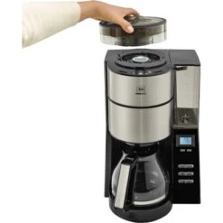 Melitta Kaffeemaschine AromaFresh Glas Schwarz Mit Mahlwerk -Grohe Store 4006508222247 1433 3