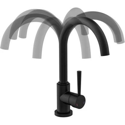 Schütte Design-Spültischarmatur Cornwall Schwarz-Matt 5 Schütte Design-Spültischarmatur Cornwall Schwarz-Matt – Bild 5