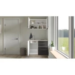 Flex-Well Exclusiv Miniküche Capri 100 Cm Schwarz Matt-Endgrain Oak 14 Flex-Well Exclusiv Miniküche Capri 100 Cm Schwarz Matt-Endgrain Oak -Grohe Store 4047584070407 4051 AB 01