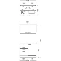 Flex-Well Exclusiv Miniküche Capri 100 Cm Schwarz Matt-Endgrain Oak 13 Flex-Well Exclusiv Miniküche Capri 100 Cm Schwarz Matt-Endgrain Oak -Grohe Store 4051 VM G100501000 28mmAPL