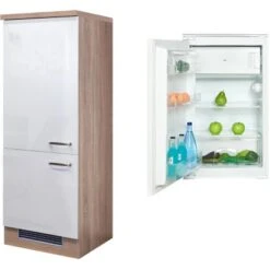 Flex-Well Exclusiv Kühlschrank-Umbau Valero Mit Kühlschrank PKM KS 120.4A+ EB -Grohe Store 4051 g 60 102 000 valero 2