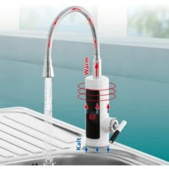 Easymaxx Warm Und Kaltwasserarmatur Mit Integriertem Durchlauferhitzer 3600 W -Grohe Store 4052926017378 4257 09 A