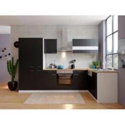 Respekta Winkelküche KBL310WSCGKEG 310 X 172 Cm Schwarz-Weiß-Butcher Nussbaum 11 Respekta Winkelküche KBL310WSCGKEG 310 X 172 Cm Schwarz-Weiß-Butcher Nussbaum -Grohe Store 4384 neu KBL310WSCGKEG 02