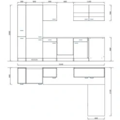Respekta Winkelküche KBL310WSCGKEG 310 X 172 Cm Schwarz-Weiß-Butcher Nussbaum 13 Respekta Winkelküche KBL310WSCGKEG 310 X 172 Cm Schwarz-Weiß-Butcher Nussbaum -Grohe Store 4384 neu KBL310WSCGKEG 04