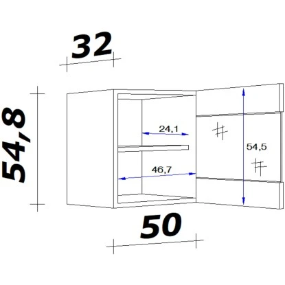 Flex-Well Classic Hängeschrank Florida 50 Cm X 55 Cm Sonoma Eiche 2 Flex-Well Classic Hängeschrank Florida 50 Cm X 55 Cm Sonoma Eiche – Bild 2
