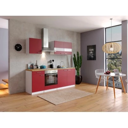 Respekta Küchenzeile KB210WR 210 Cm Rot-Weiß 4 Respekta Küchenzeile KB210WR 210 Cm Rot-Weiß – Bild 4