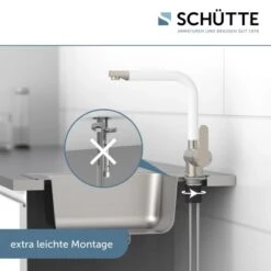 Schütte Küchenarmatur Rio Edelstahloptik-Weiß -Grohe Store 473319 2759 004