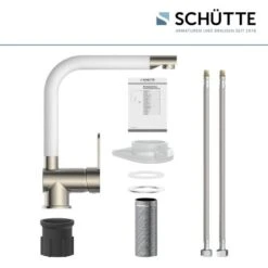 Schütte Küchenarmatur Rio Edelstahloptik-Weiß -Grohe Store 473319 2759 005
