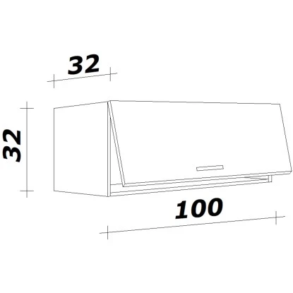 Flex-Well Exclusiv Kurz-Oberschrank Capri 100 X 32 Cm Schwarz Matt-Endgrain Oak 4 Flex-Well Exclusiv Kurz-Oberschrank Capri 100 X 32 Cm Schwarz Matt-Endgrain Oak – Bild 4