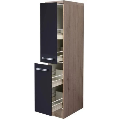 Flex-Well Exclusiv Demi-Apothekerschrank Lara 30 Cm Anthrazit-San Remo Eiche 1 Flex-Well Exclusiv Demi-Apothekerschrank Lara 30 Cm Anthrazit-San Remo Eiche
