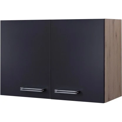 Flex-Well Exclusiv Hängeschrank Lara 80 Cm Anthrazit-San Remo Eiche 1 Flex-Well Exclusiv Hängeschrank Lara 80 Cm Anthrazit-San Remo Eiche