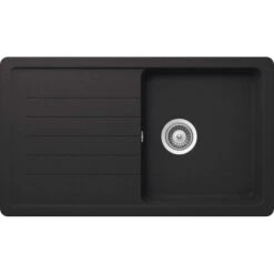 Granitspüle Altena D-100 Inkl. Küchenarmatur Simi 50 Cm X 86 Cm Onyx