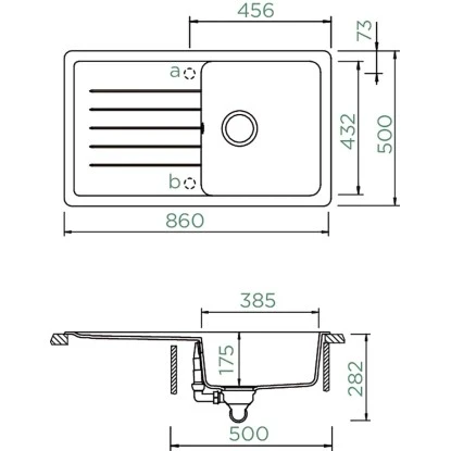 Granitspüle Altena D-100 Inkl. Küchenarmatur Simi 50 Cm X 86 Cm Onyx 2 Granitspüle Altena D-100 Inkl. Küchenarmatur Simi 50 Cm X 86 Cm Onyx – Bild 2