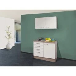 Flex-Well Exclusiv Miniküche Eico 100 Cm Magnolienweiß-Tennessee Eiche 5 Flex-Well Exclusiv Miniküche Eico 100 Cm Magnolienweiß-Tennessee Eiche -Grohe Store 51 g 100 501 000 eico deko