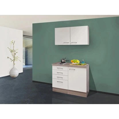 Flex-Well Exclusiv Miniküche Eico 100 Cm Magnolienweiß-Tennessee Eiche 3 Flex-Well Exclusiv Miniküche Eico 100 Cm Magnolienweiß-Tennessee Eiche – Bild 3