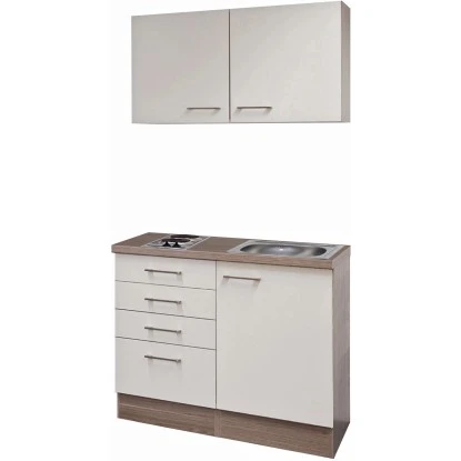 Flex-Well Exclusiv Miniküche Eico 100 Cm Magnolienweiß-Tennessee Eiche 2 Flex-Well Exclusiv Miniküche Eico 100 Cm Magnolienweiß-Tennessee Eiche – Bild 2