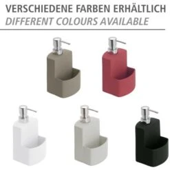 Wenko Spülmittelspender Festival Mit Griffiger Soft-Touch Oberfläche Grau -Grohe Store 548131 1068 04
