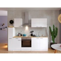 Respekta Küchenzeile KB240WW 240 Cm Weiß -Grohe Store 57419 4384 neu KB240WWG 02