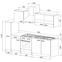 Respekta Küchenzeile KB240WW 240 Cm Weiß -Grohe Store 57419 4384 neu KB240WWG 04