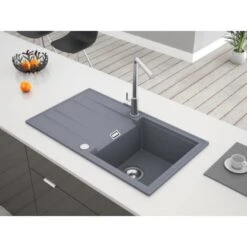 Miló Einbauspüle Granitverbundstoff Piatto 78 Grau -Grohe Store 5903140017790 30