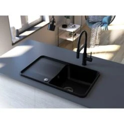 Miló Einbauspüle Granitverbundstoff Piu 78 Schwarz 6 Miló Einbauspüle Granitverbundstoff Piu 78 Schwarz -Grohe Store 5903140018131 30